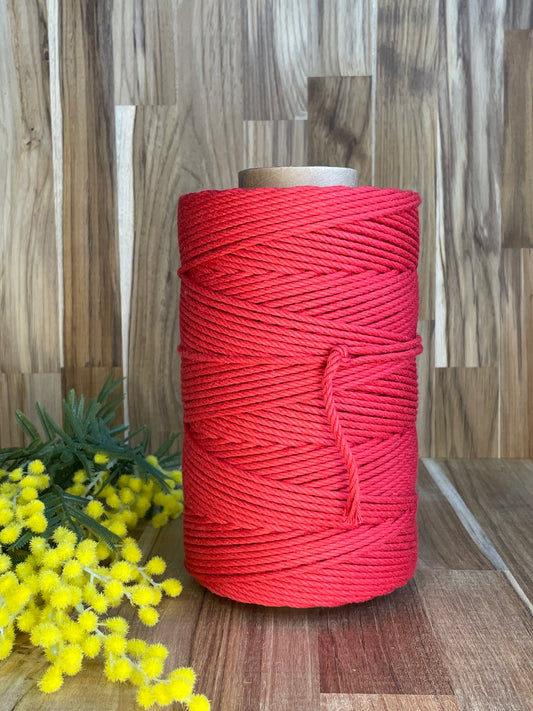 4mm Twisted Rope Red
