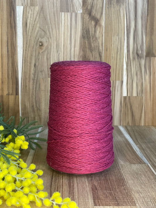 1.8mm Twisted Cotton Maroon