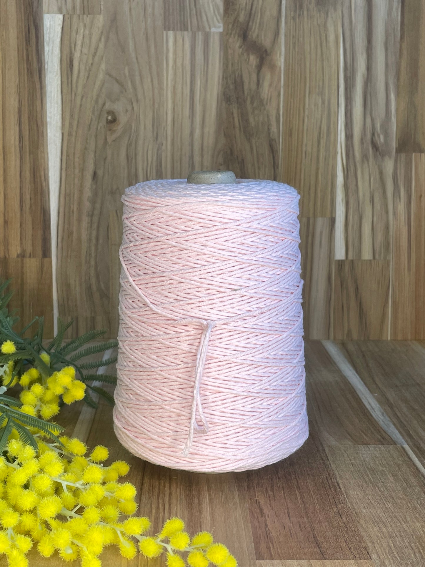 1.8mm Twisted Cotton Pastel Pink