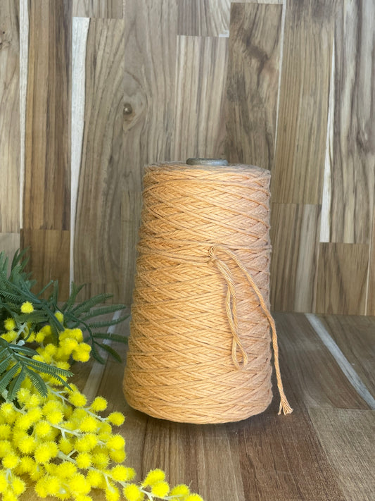 2mm Twisted Cotton Light Brown