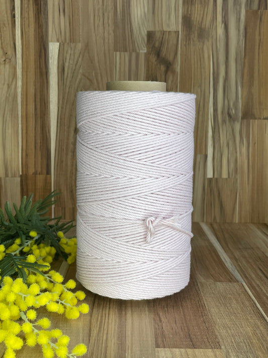3mm Twisted Rope Pastel Pink