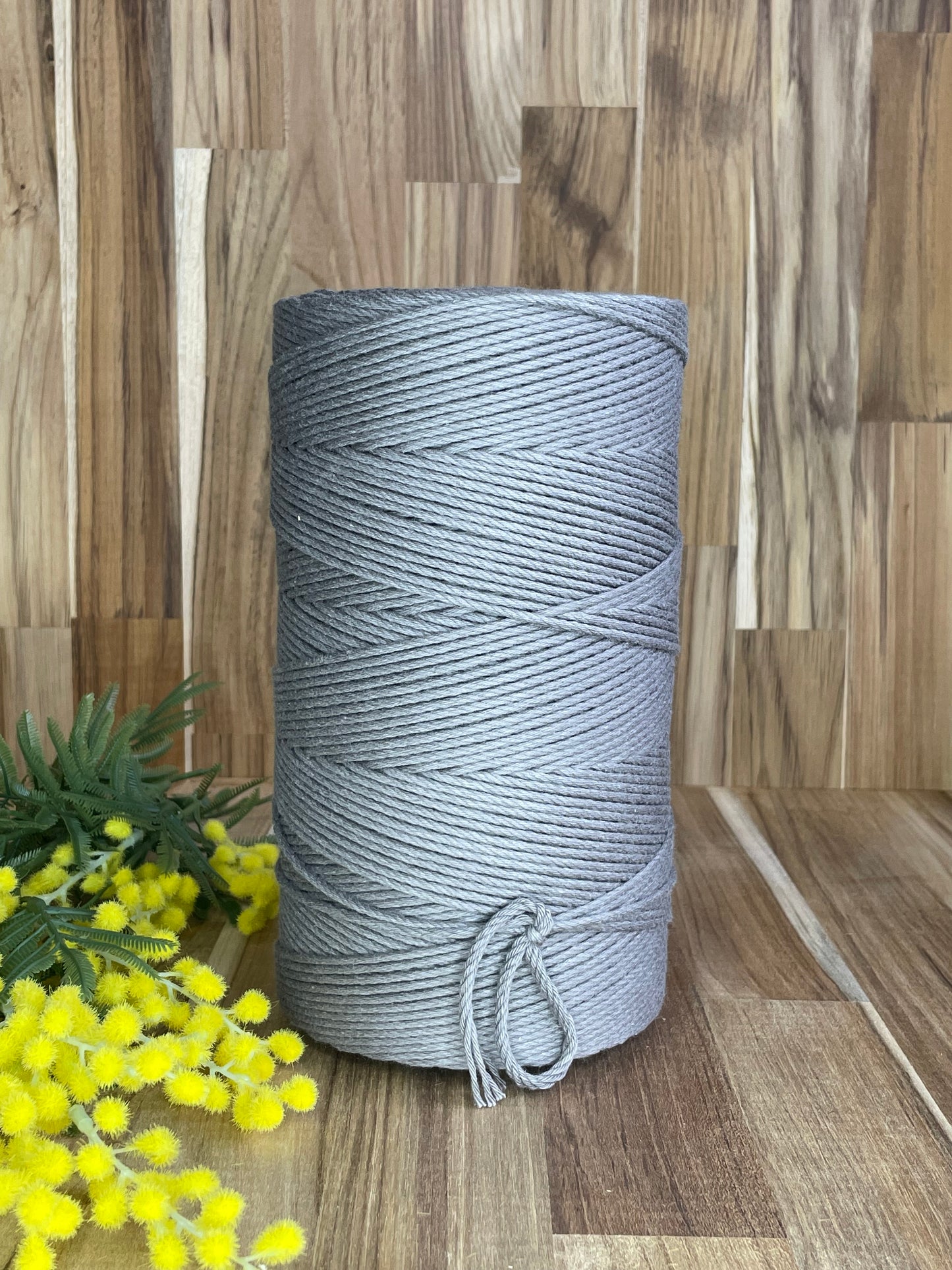 3mm Twisted Rope Grey
