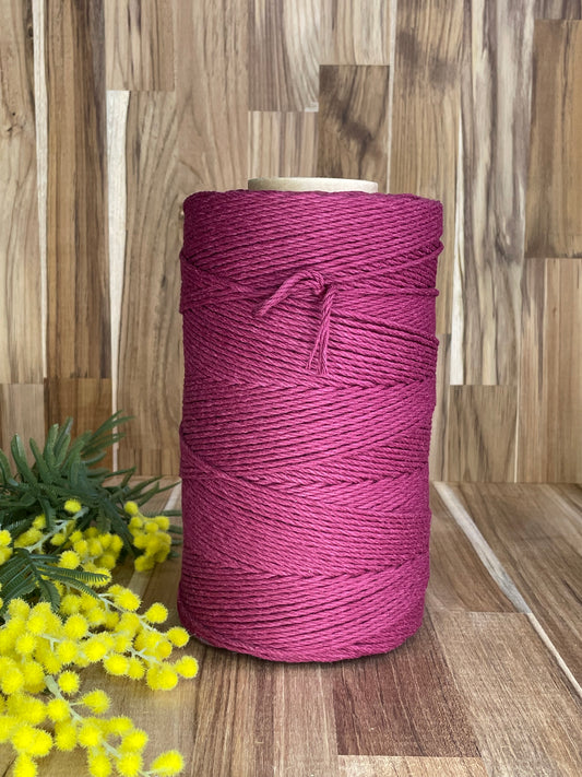 3mm Twisted Rope Maroon