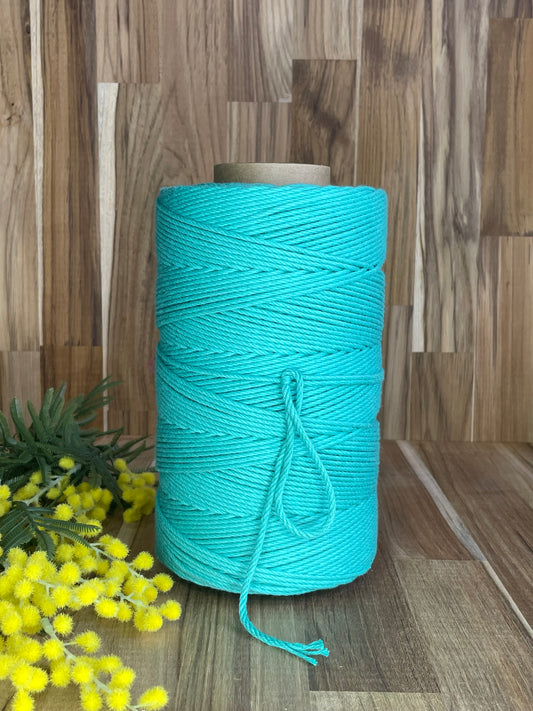 3mm Twisted Rope Turquoise