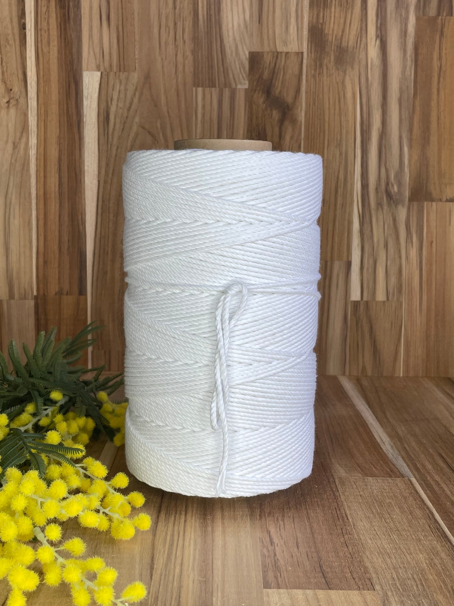 3mm Twisted Rope White
