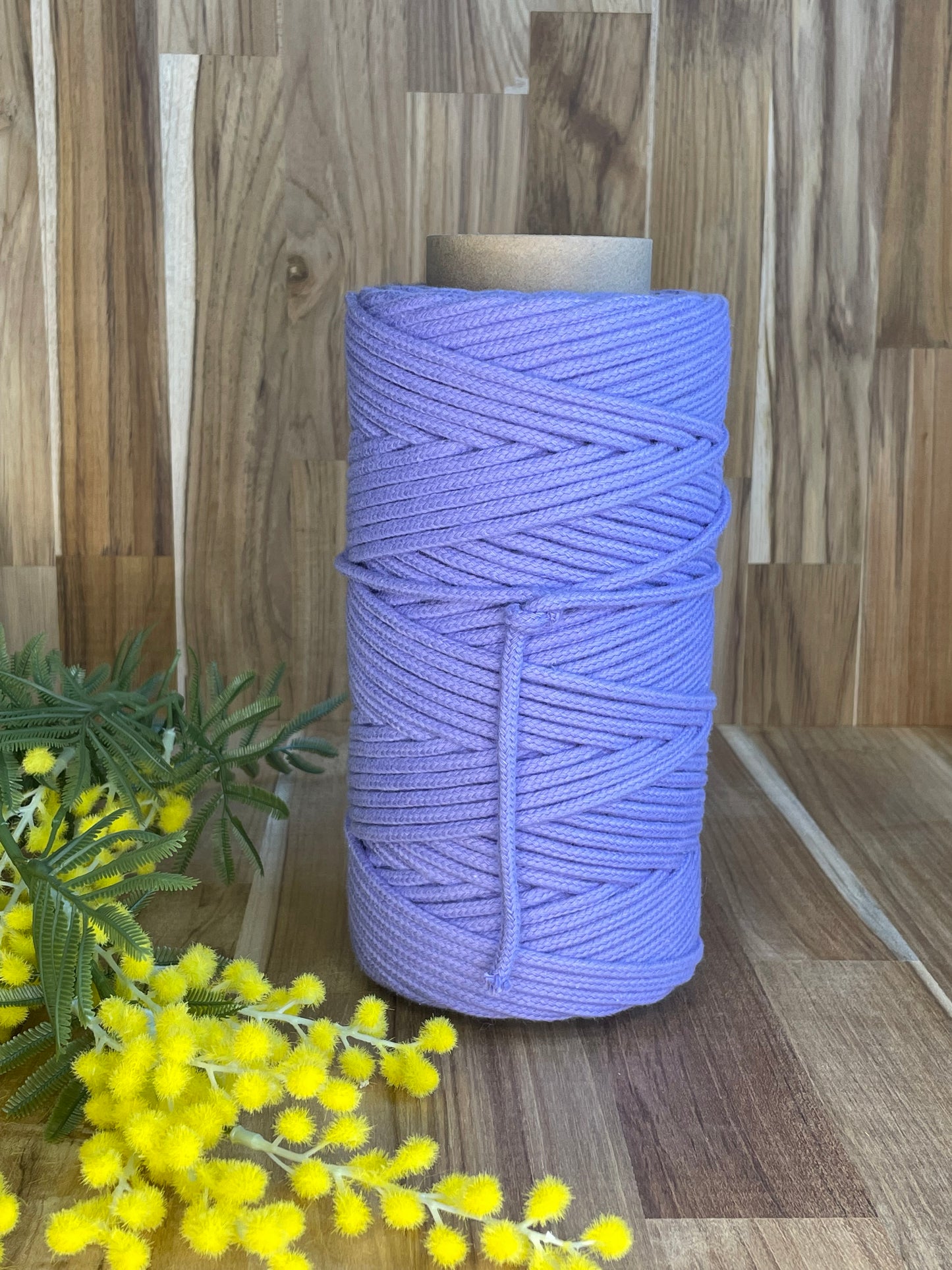 4mm Purple Round Braid Cotton Sash Cord 100m