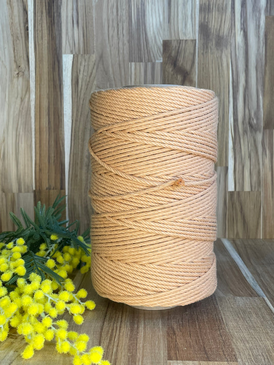 4mm Twisted Rope Light Brown