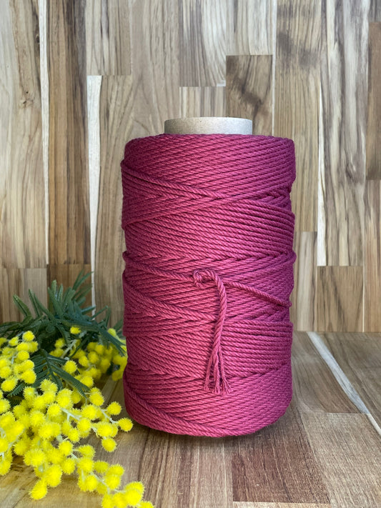 4mm Twisted Rope Maroon