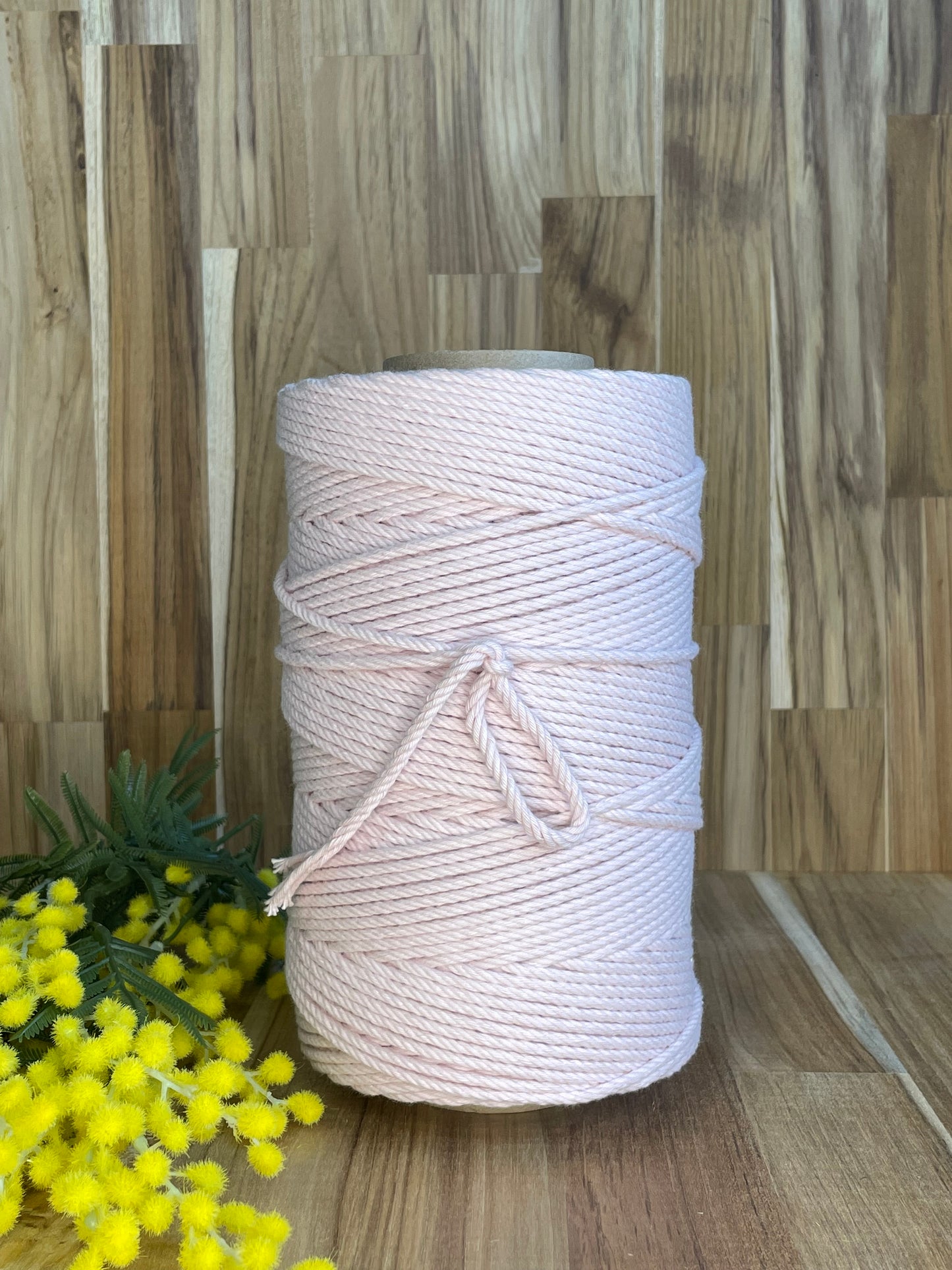 4mm Twisted Rope Pastel Pink