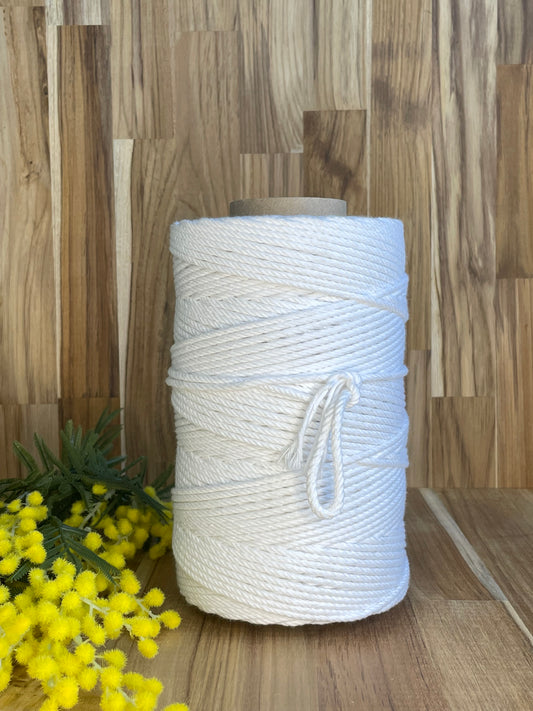 4mm Twisted Rope White