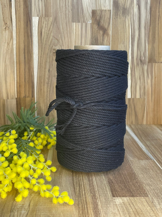 5mm Twisted Rope Black