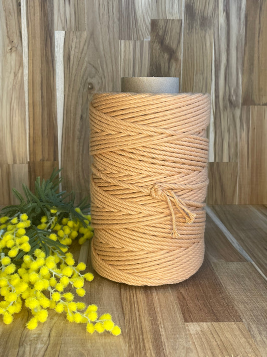 5mm Twisted Rope Light Brown
