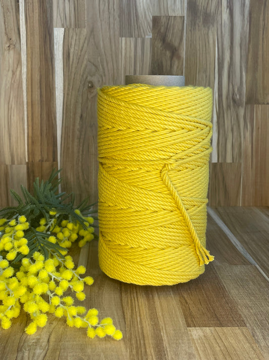 5mm Twisted Rope Mustard