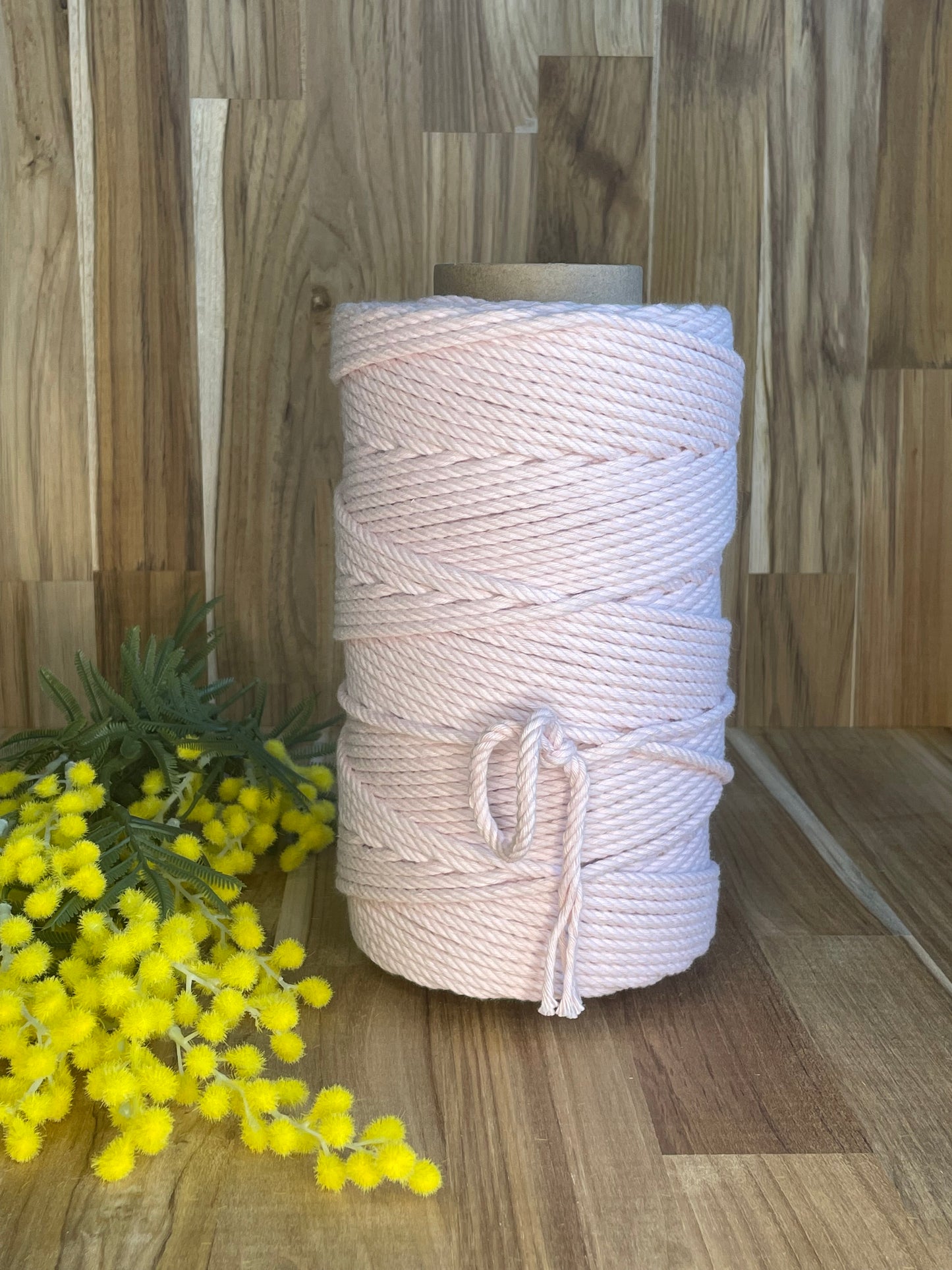 5mm Twisted Rope Pastel Pink