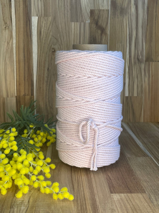 5mm Twisted Rope Pastel Pink
