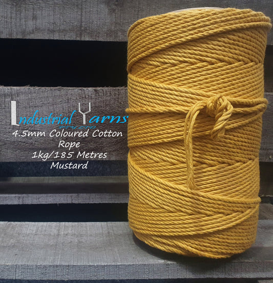 4.5mm Twisted Rope Mustard