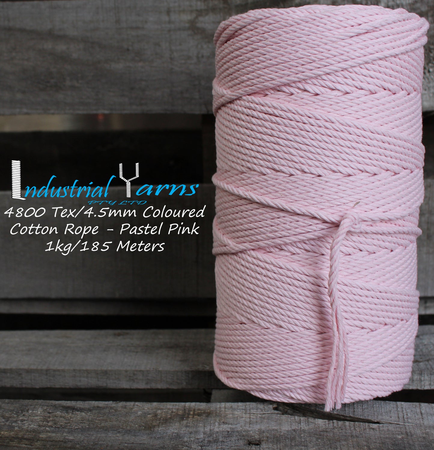 4.5mm Twisted Rope Pastel Pink