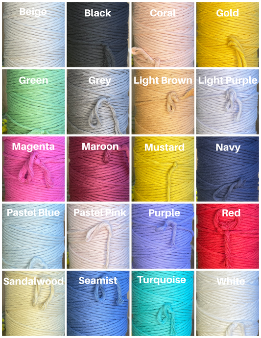 2mm Twisted Cotton 500g - Make Your Own Colour Combination
