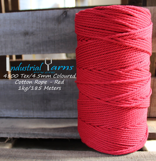 4.5mm Twisted Rope Red